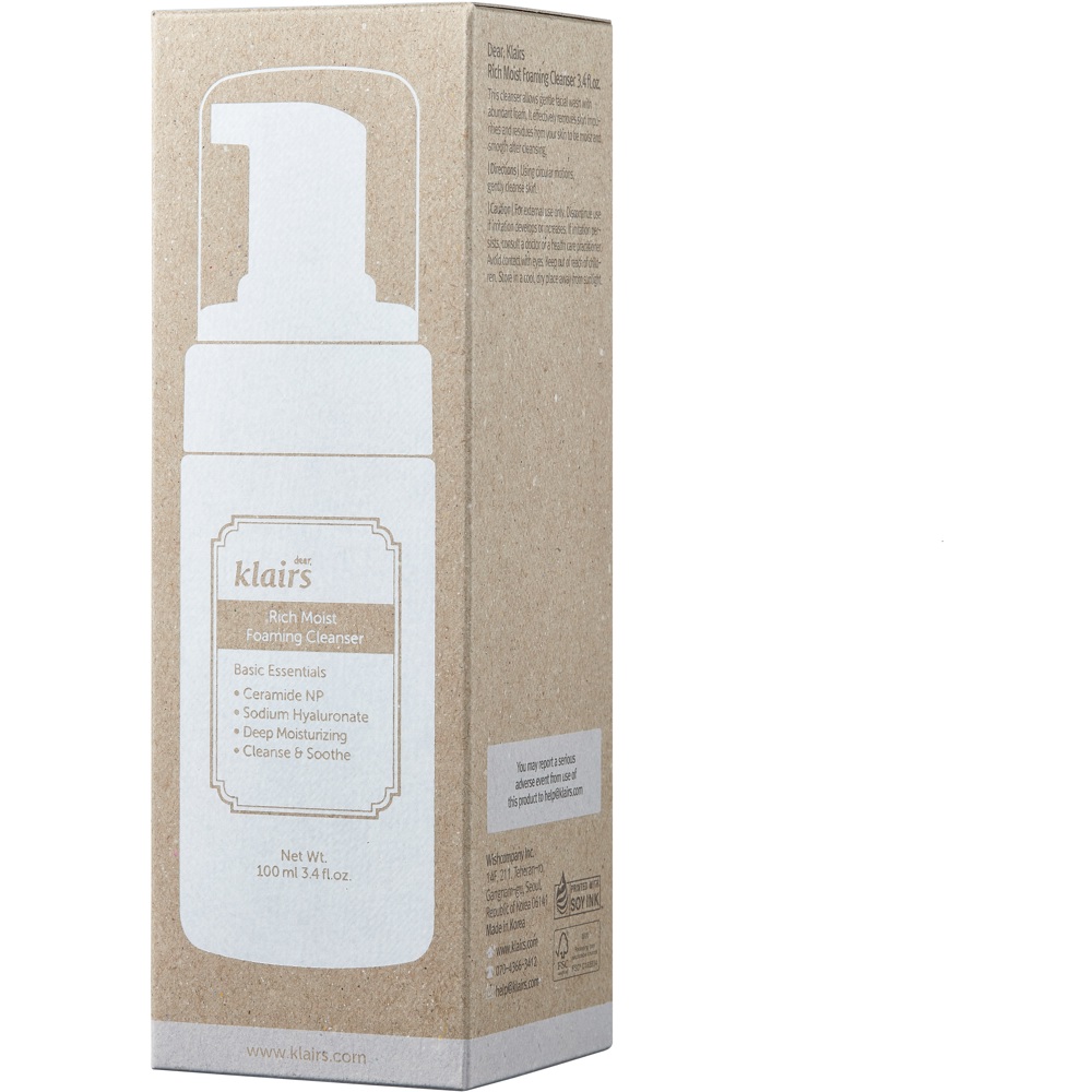 Rich Moist Foaming Cleanser, 100ml