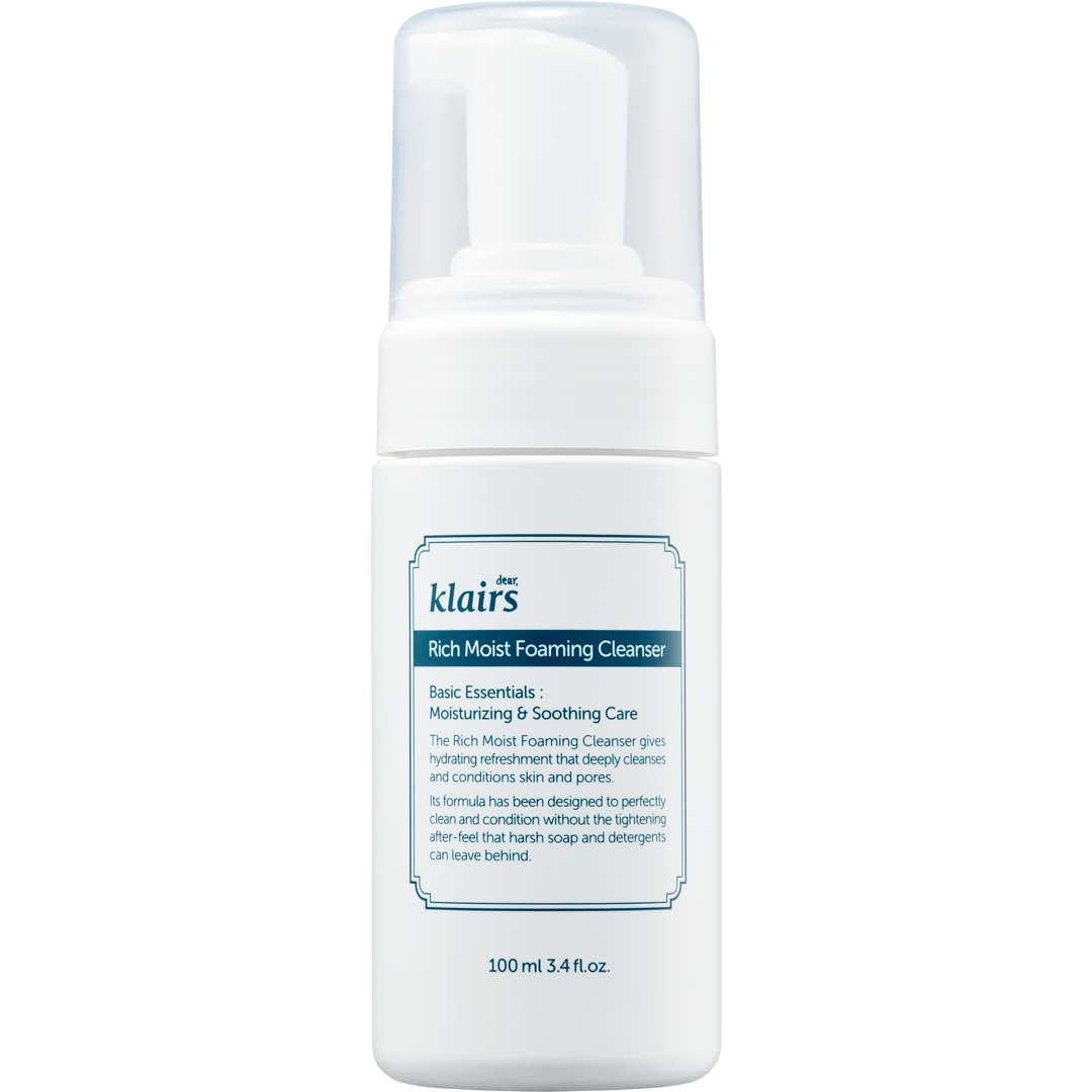 Klairs Rich Moist Foaming Cleanser, 100ml cleanser
