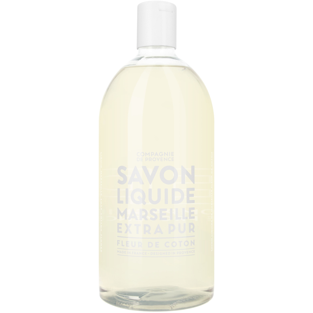 Compagnie De Provence Liquid Marseille Soap Cotton Flower, 1000ml Refill