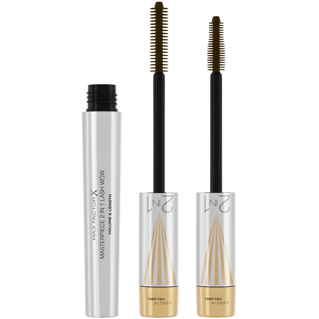 Max Factor Masterpiece 2-in-1 Lash Wow Mascara, Black Brown