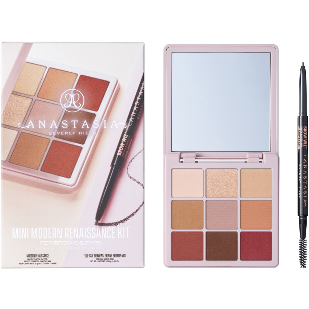 Mini Modern Renaissance + Brow Wiz Kit, Medium Brown