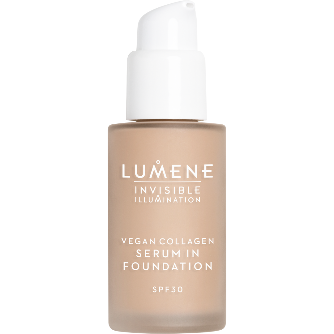Lumene Invisible Illumination Vegan Collagen Serum in Foundation SPF30, 2 foundation