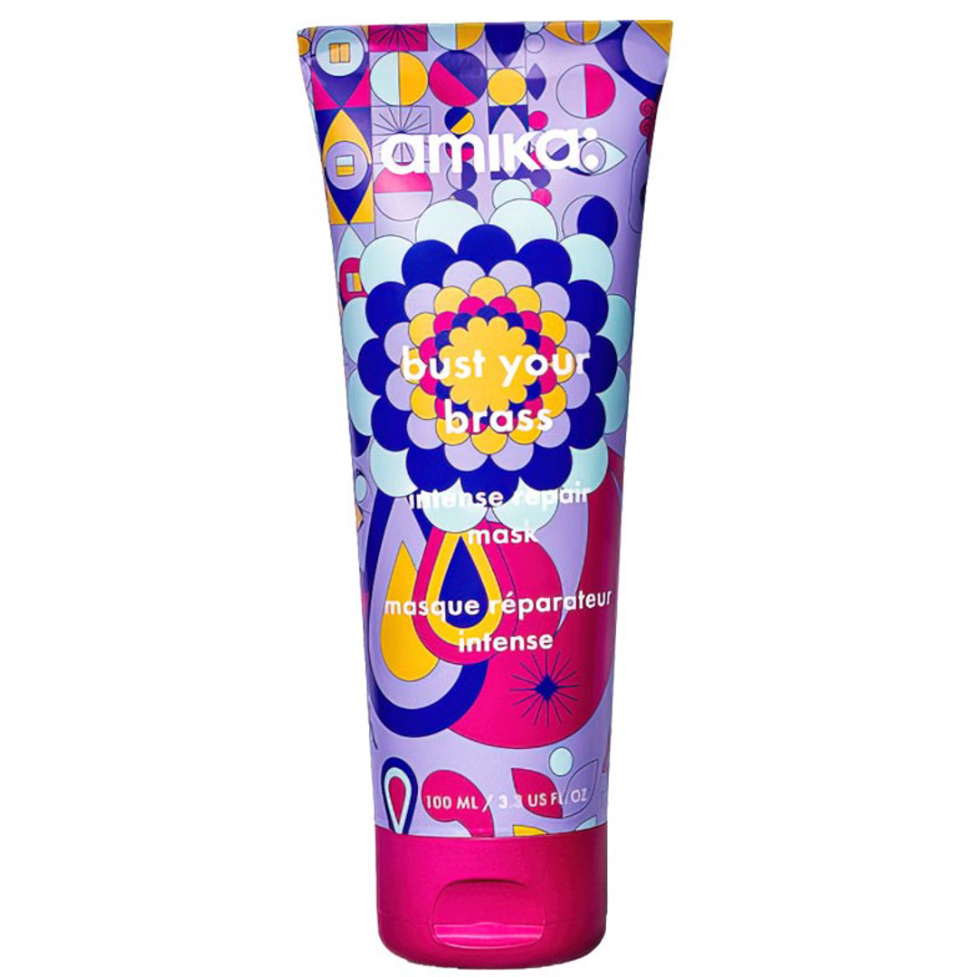 Amika Bust Your Brass Cool Blonde Intense Repair Mask, 100ml, Hiusnaamio