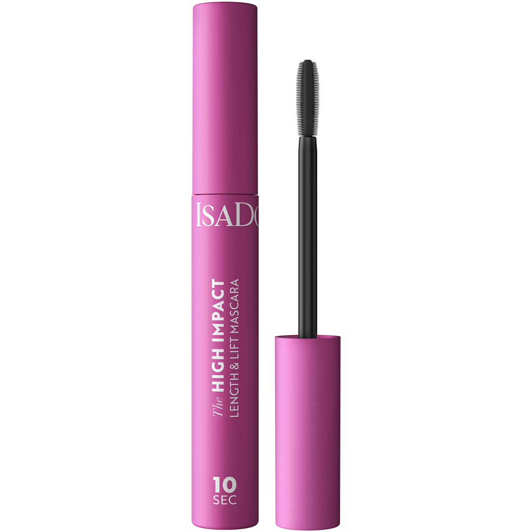 IsaDora The 10 Sec High Impact Length & Lift Mascara, 02 Intense Black, Ripsiväri