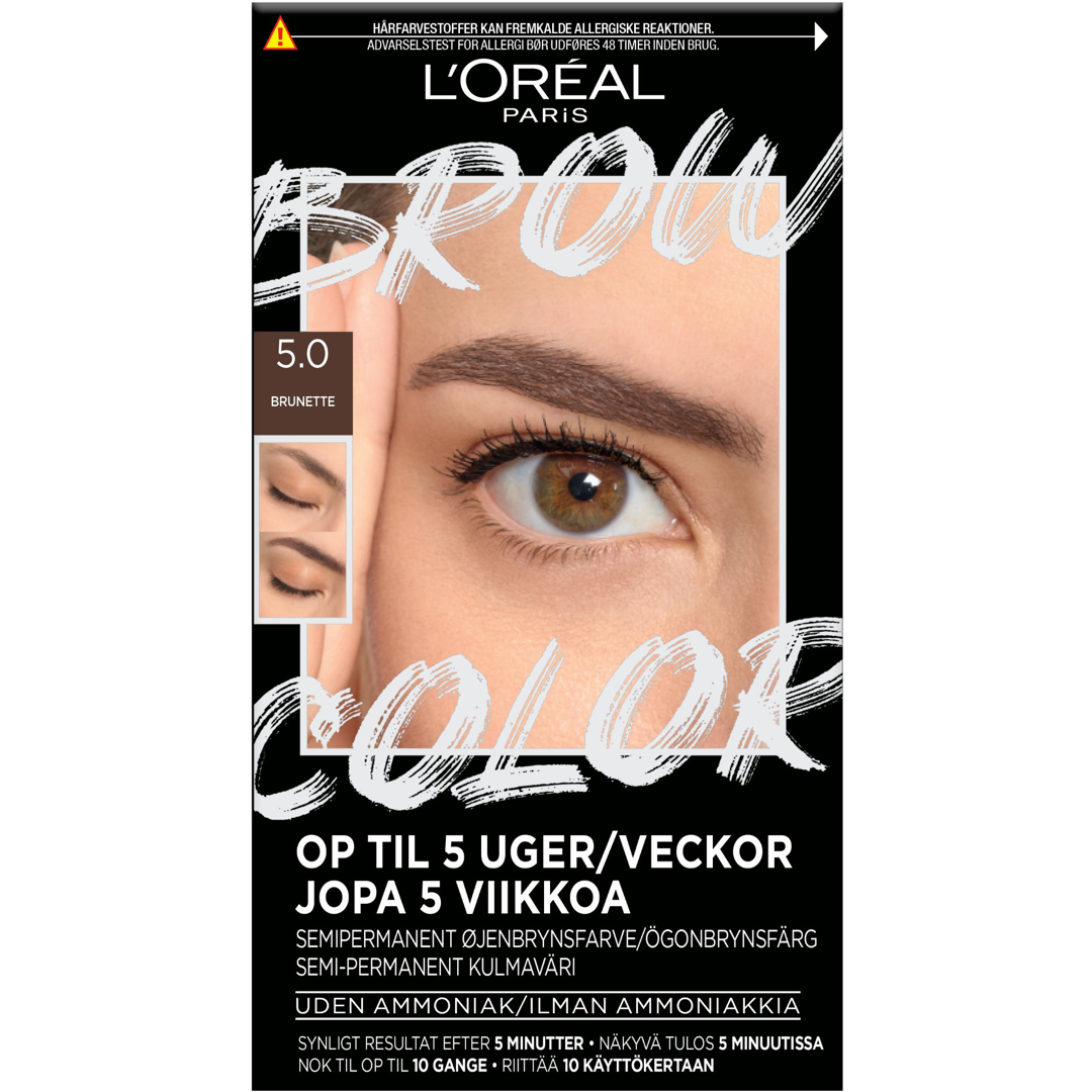 L'Oréal Paris Brow Color Semi-Permanent Eyebrow Color, 5.0 Brunette