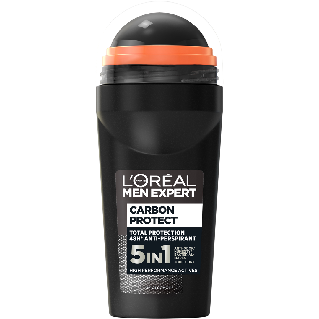 L'Oréal Paris Men Expert Carbon Protect Total Protection 48H Anti-Perspirant Roll-On, 100ml, Roll on -deodorantti