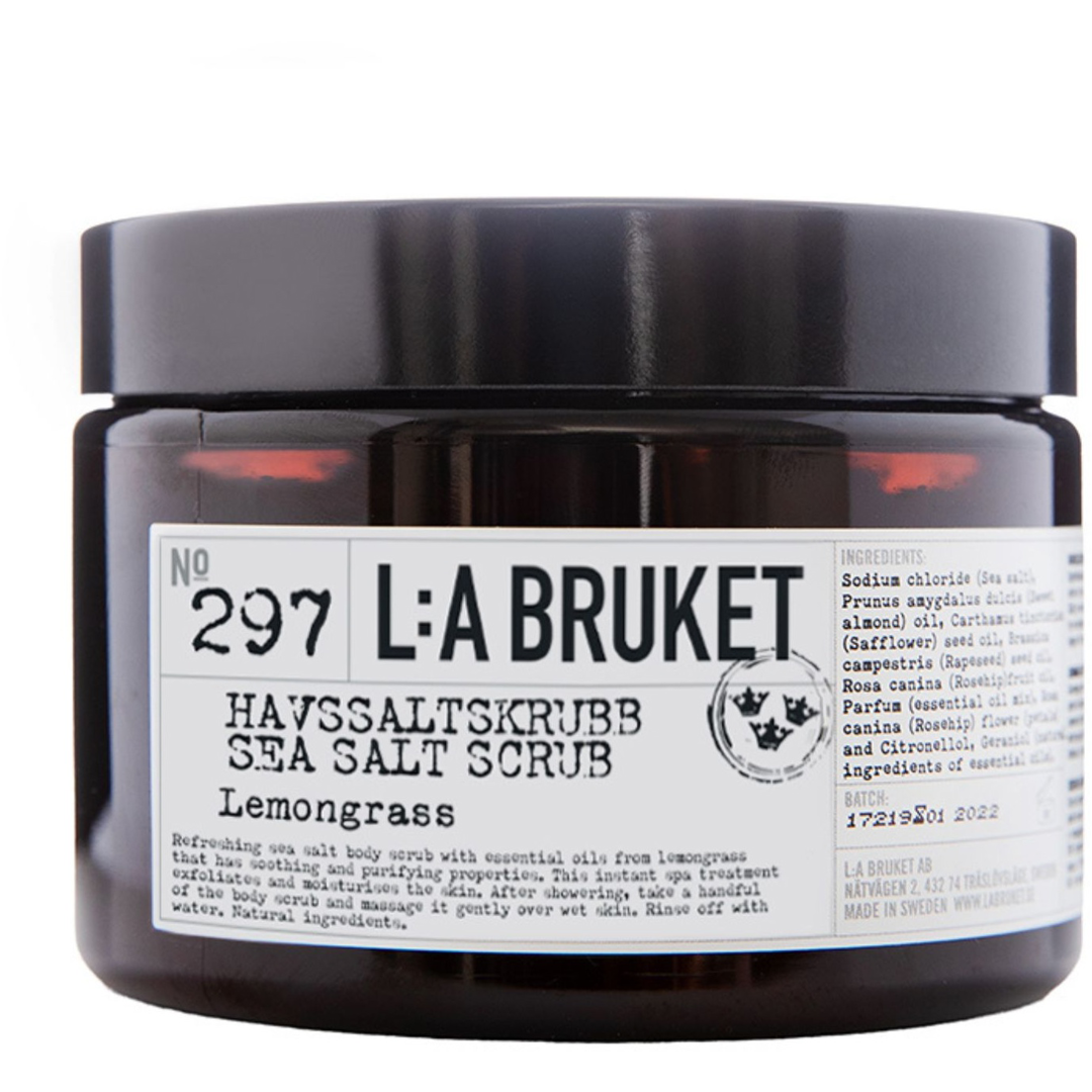 L:a Bruket 297 Sea Salt Scrub Lemongrass, 420g