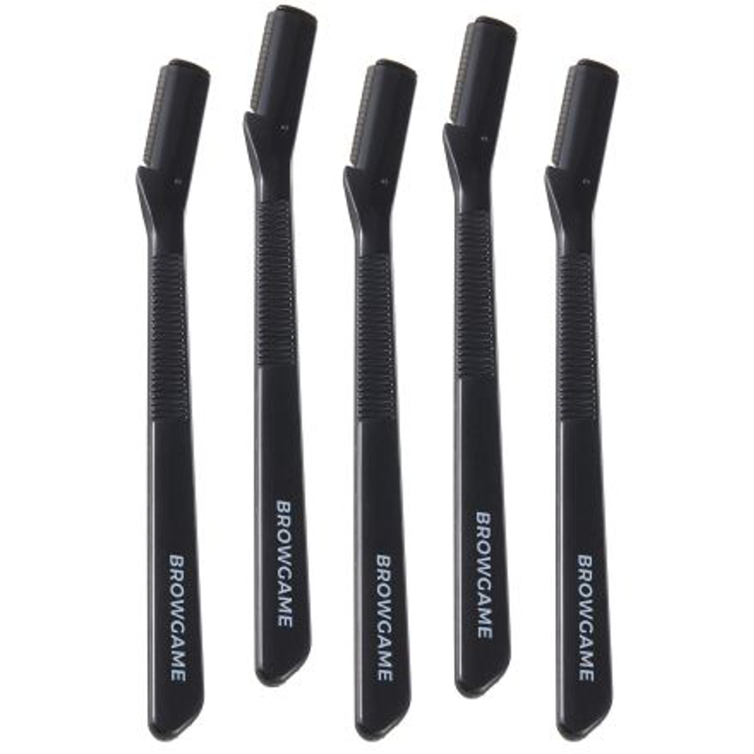 Browgame Cosmetics Eyebrow Shaping Knife, 5-pack