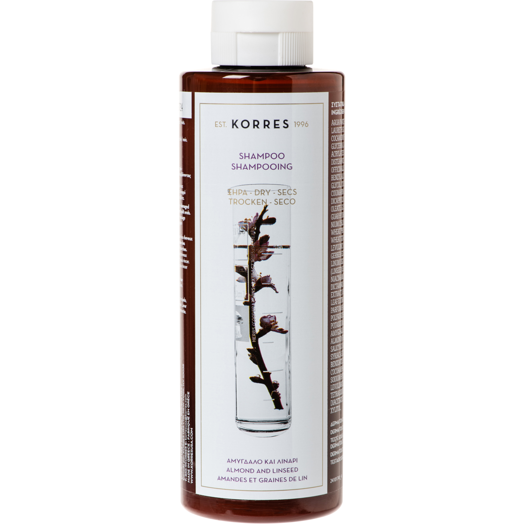 KORRES Almond + Linseed Shampoo For Dry / Damaged Hair, 250ml