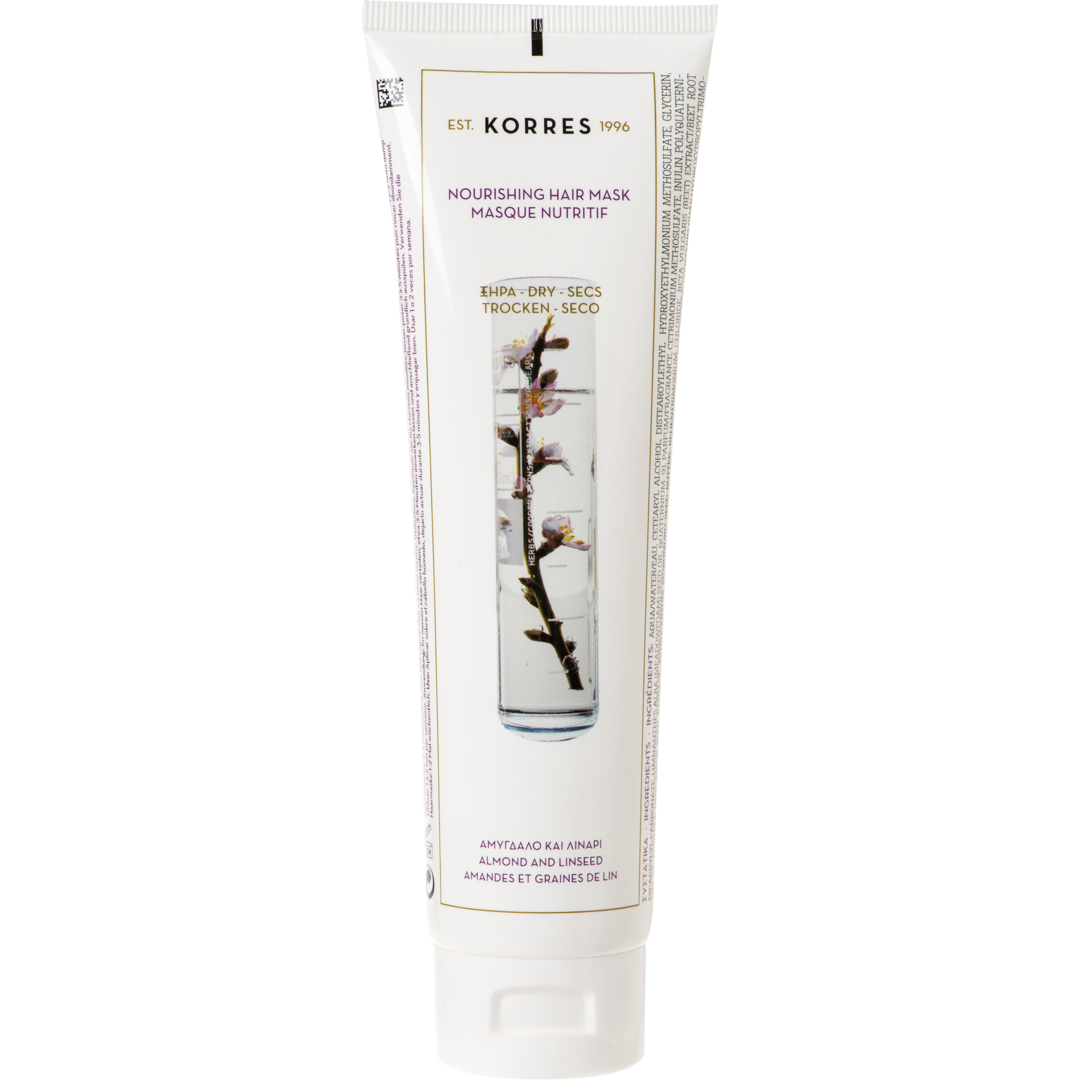 KORRES Almond Oil + Linseed Hair Mask For Dry / Damaged Hair, 125ml