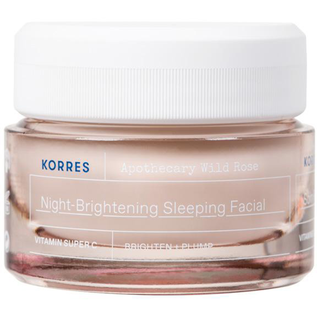 KORRES Apothecary Wild Rose Night-Brightening Sleeping Facial, 40ml, Kasvonaamio