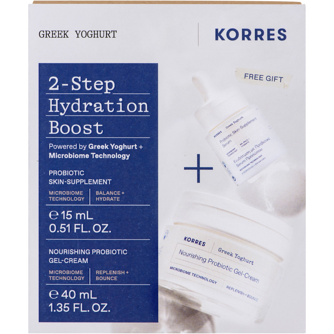 KORRES Greek Yoghurt 2-Step Hydration Boost Skincare Set, Cream 40ml + Serum 15ml