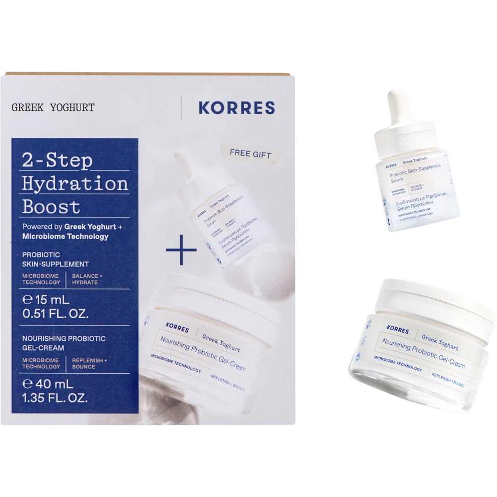 Greek Yoghurt 2-Step Hydration Boost Skincare Set, Cream 40ml + Serum 15ml