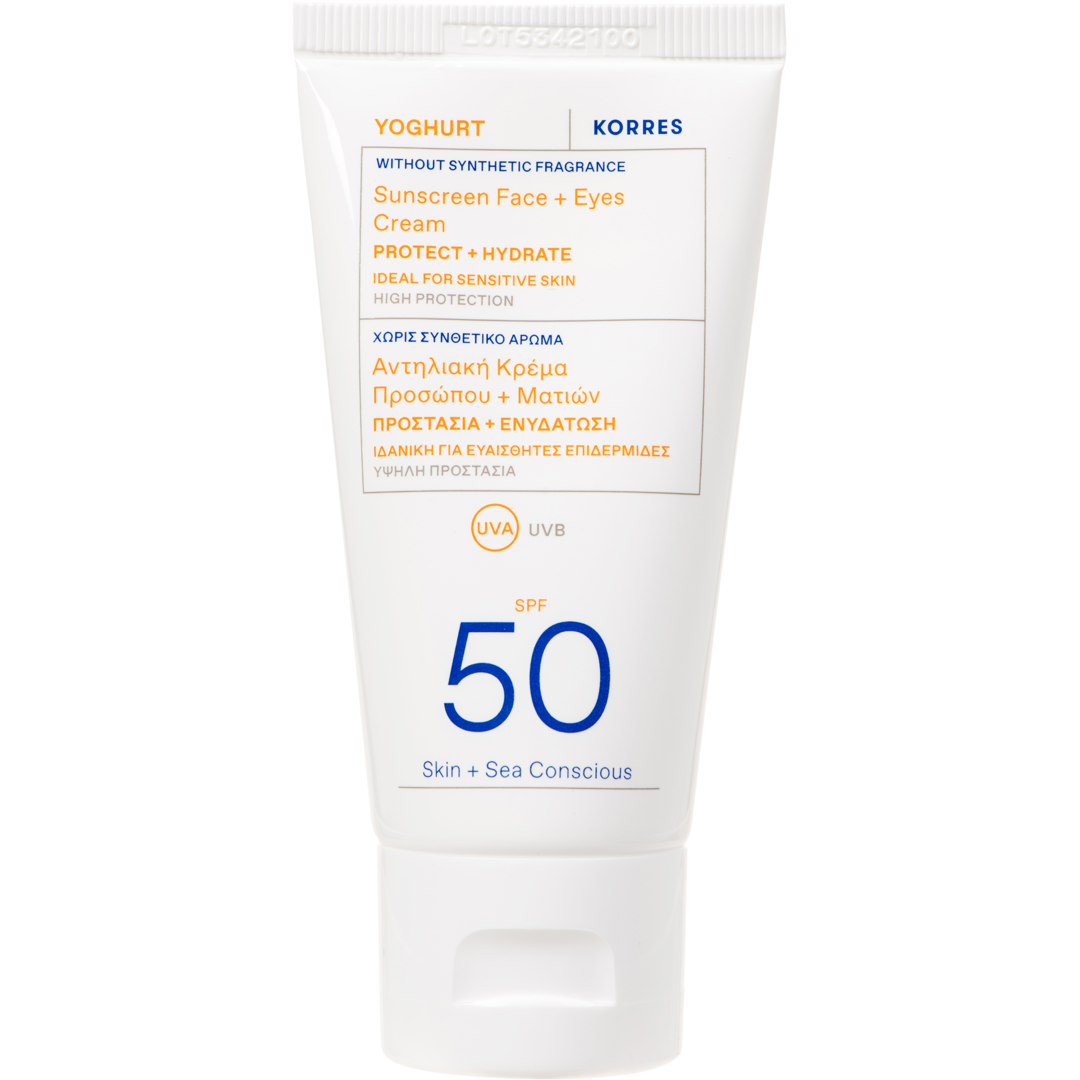 KORRES Yoghurt Face + Eyes Sunscreen SPF50, 50ml solkräm