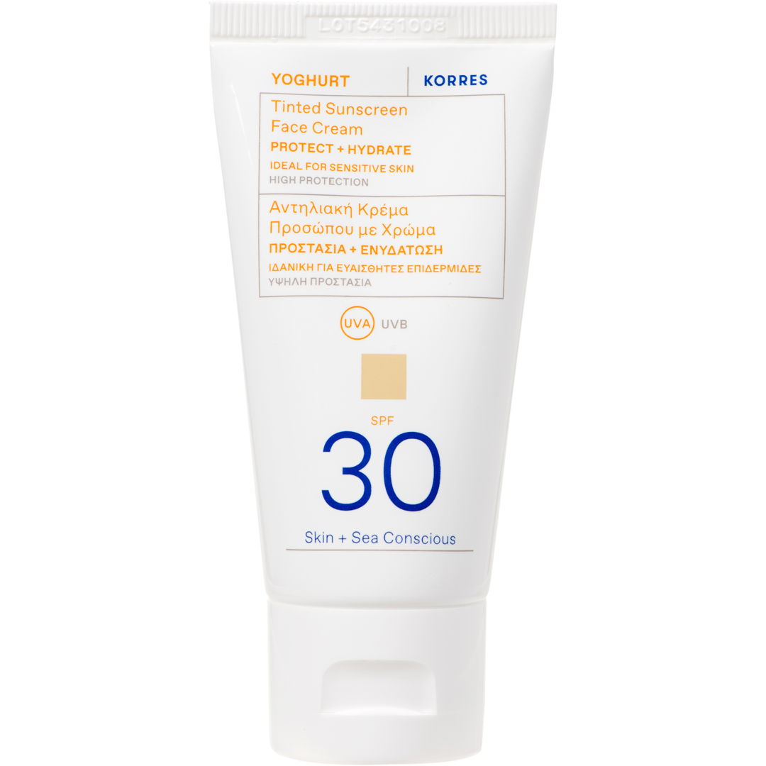 KORRES Yoghurt Tinted Sunscreen Face Cream SPF30, 50ml, Aurinkosuojavoide