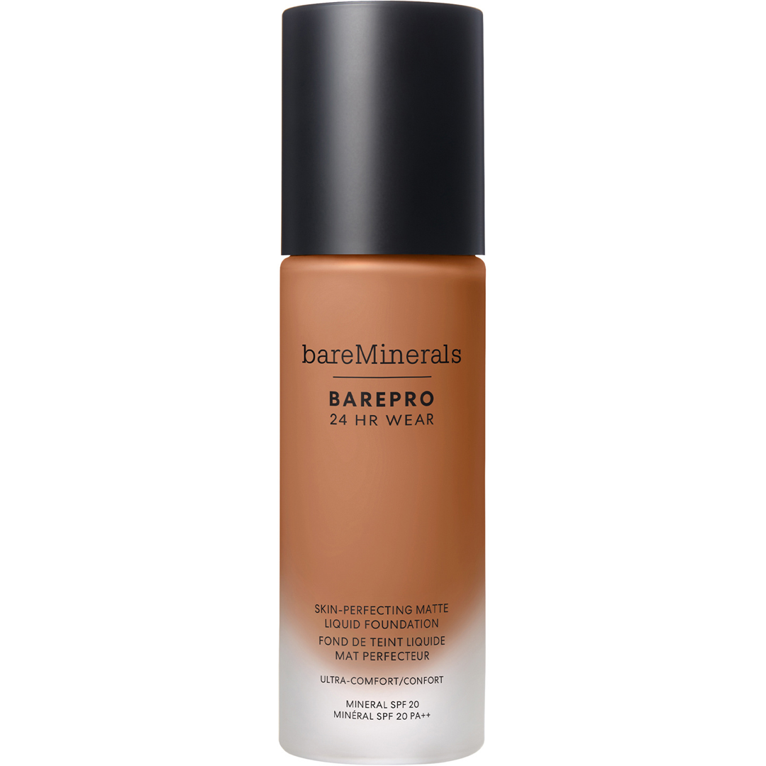 bareMinerals BarePro 24H Matte Comfort Liquid Foundation, 45 Medium Deep Neutral foundation