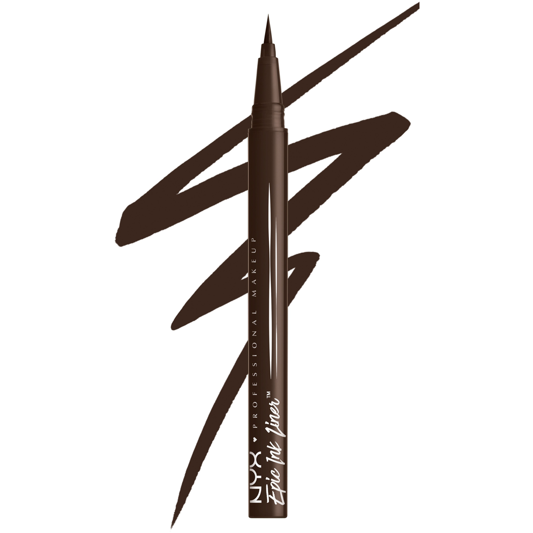 NYX Professional Makeup Epic Ink Waterproof Liquid Eyeliner, 03 Dark Chocolate, Silmänrajaus: eyeliner