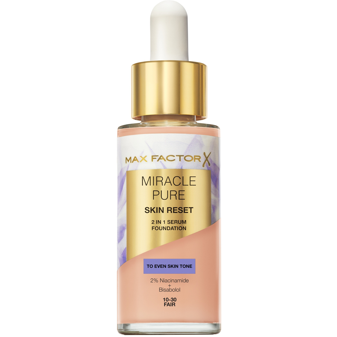 Max Factor Miracle Pure 2in1 Skin Reset Serum Foundation, 10-30 Fair, Meikkivoide