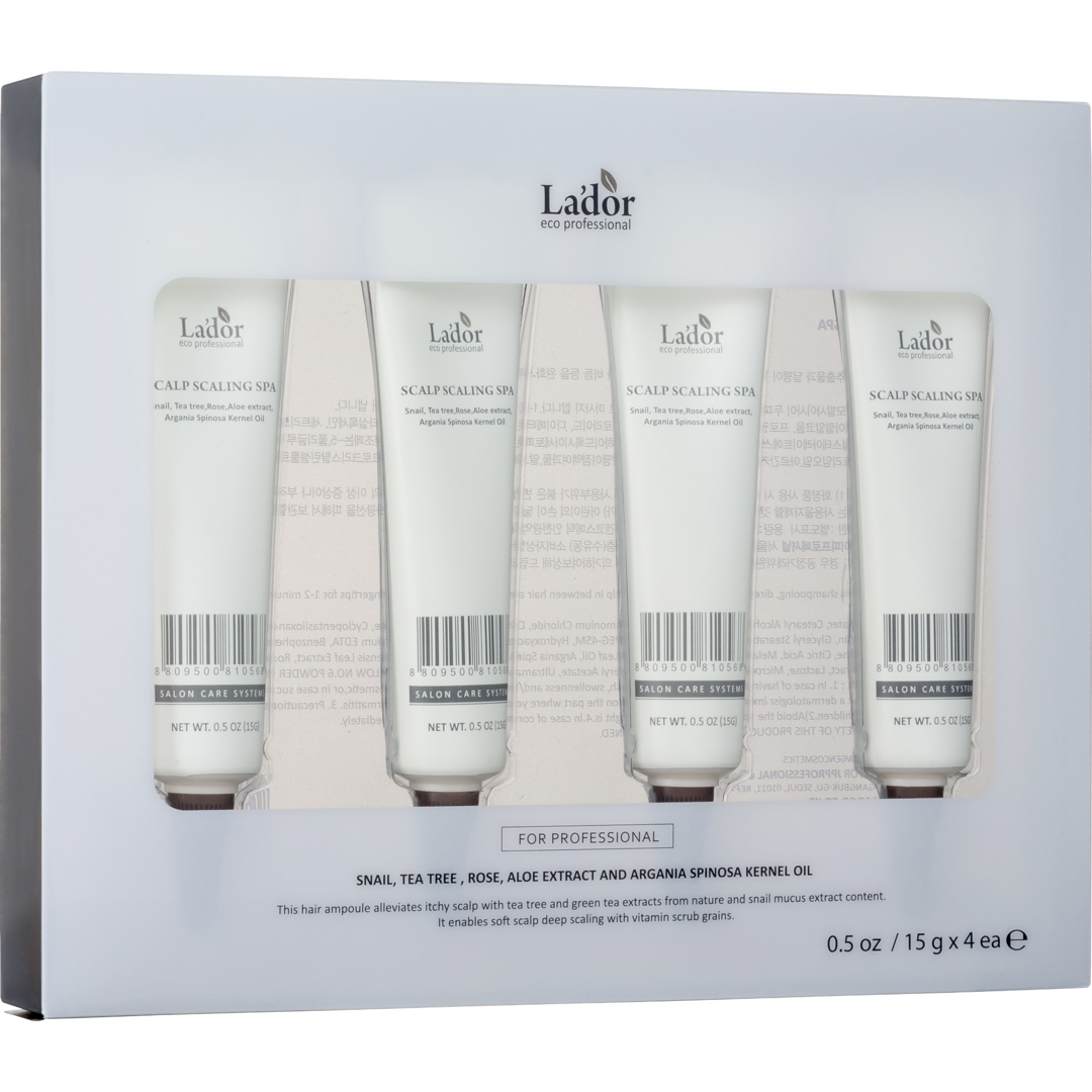 La'dor Scalp Scaling Spa Ampoules, 4x15g, Hiusnaamio