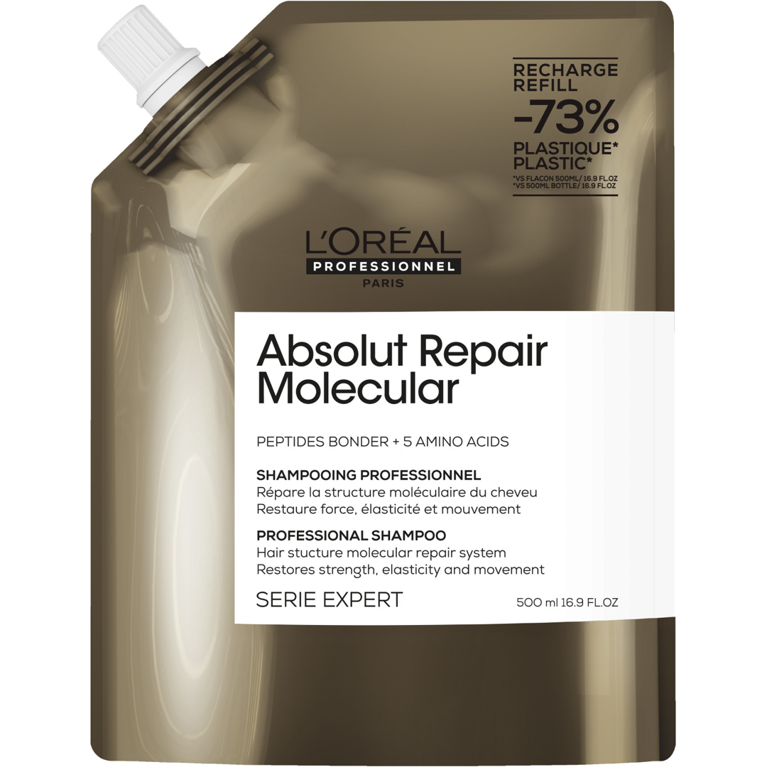 L'Oréal Professionnel Absolut Repair Molecular Shampoo, 500ml Refill