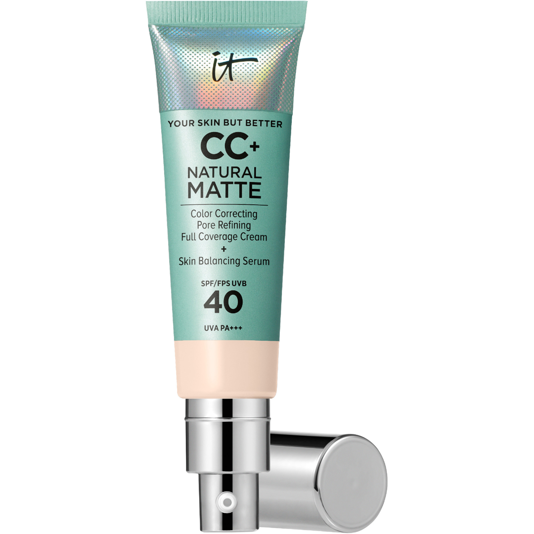 IT Cosmetics CC+ Cream Natural Matte Foundation SPF40, 01 Fair Porcelain foundation