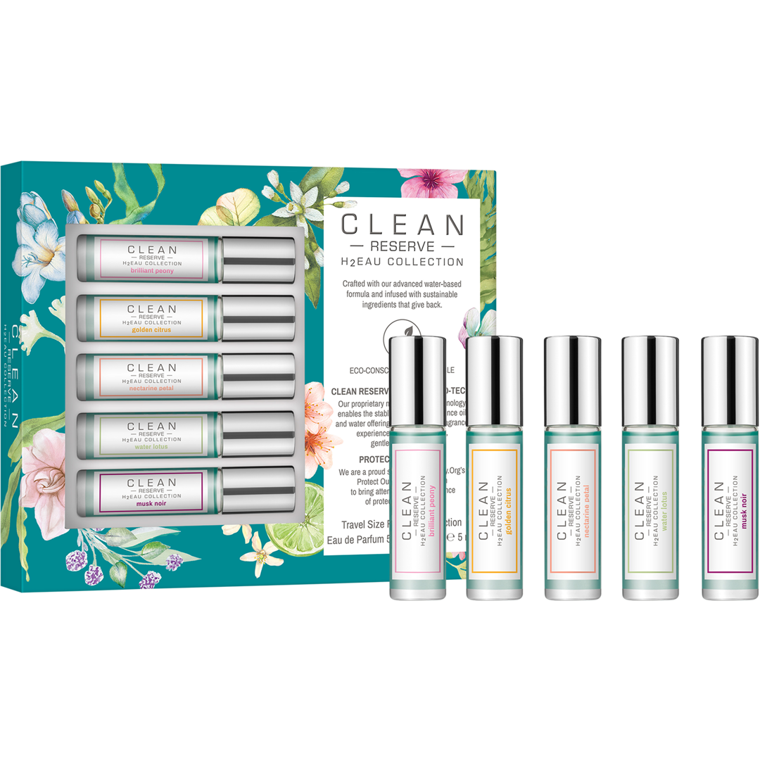 Clean Reserve H2EAU Travel Size Rollerball Collection Gift Set, EdP 5x5ml parfym