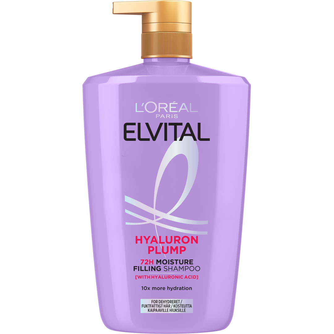 L'Oréal Paris Elvital Hyaluron Plump Shampoo for Dehydrated Hair, 1000ml
