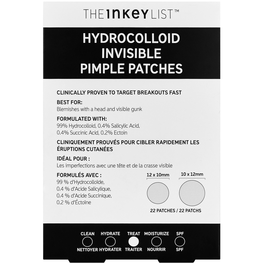 The INKEY List Hydrocolloid Invisible Pimple, 22 Patches