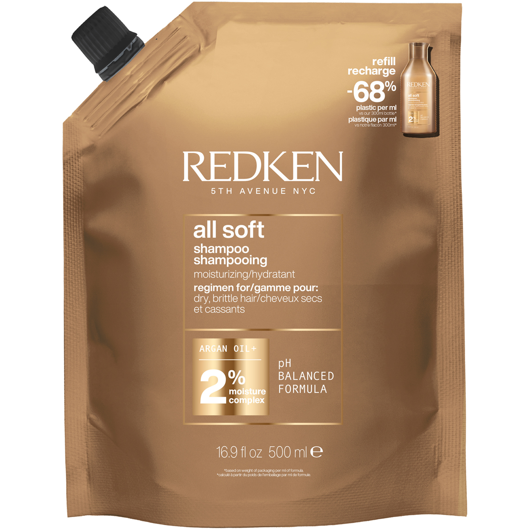 Redken All Soft Shampoo, 500ml Refill