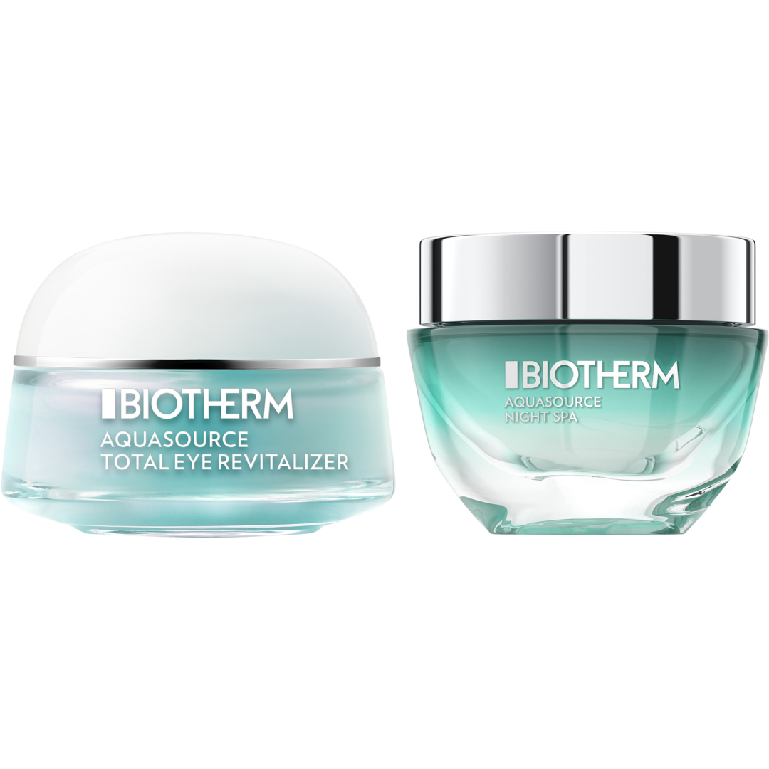 Biotherm Aquasource Total Eye Revitalizer 15ml + Night Spa 50ml, Silmänympärysvoide