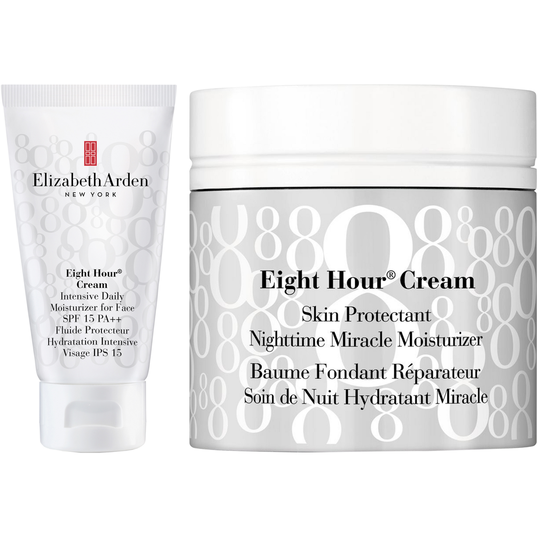 Elizabeth Arden Eight Hour Cream Intensive Daily Moist. for Face 50ml + Nighttime Miracle Moisturizer 50ml, Vitamin E Ansiktskräm / Dagkräm