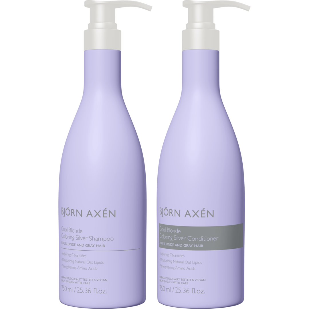 Björn Axén Cool Blonde Coloring Silver Shampoo & Conditioner Duo, 2x750ml silverschampo balsam