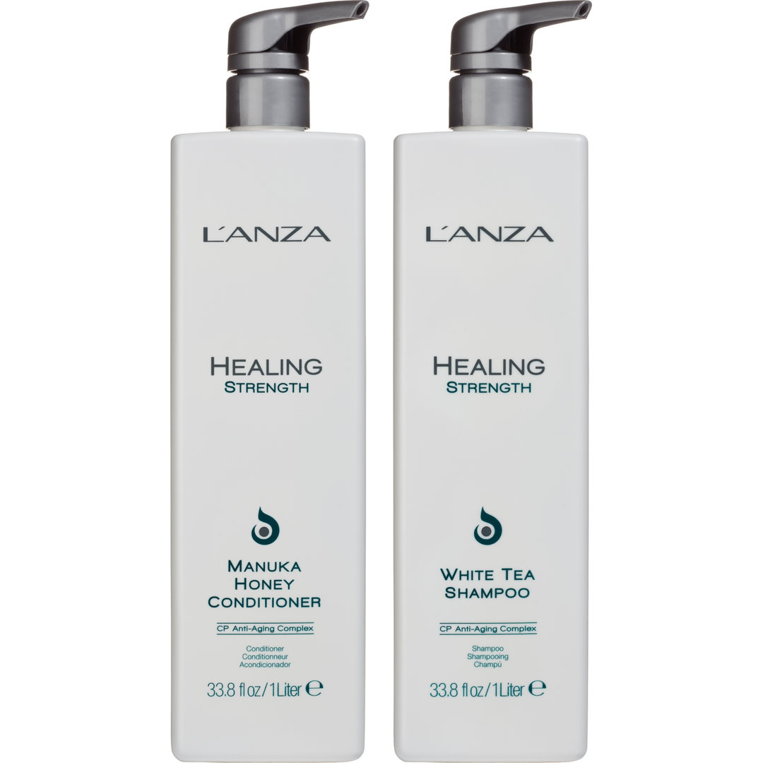 LANZA Healing Strength Duo, Shampoo 1000ml + Conditioner 1000ml hårprodukter balsam